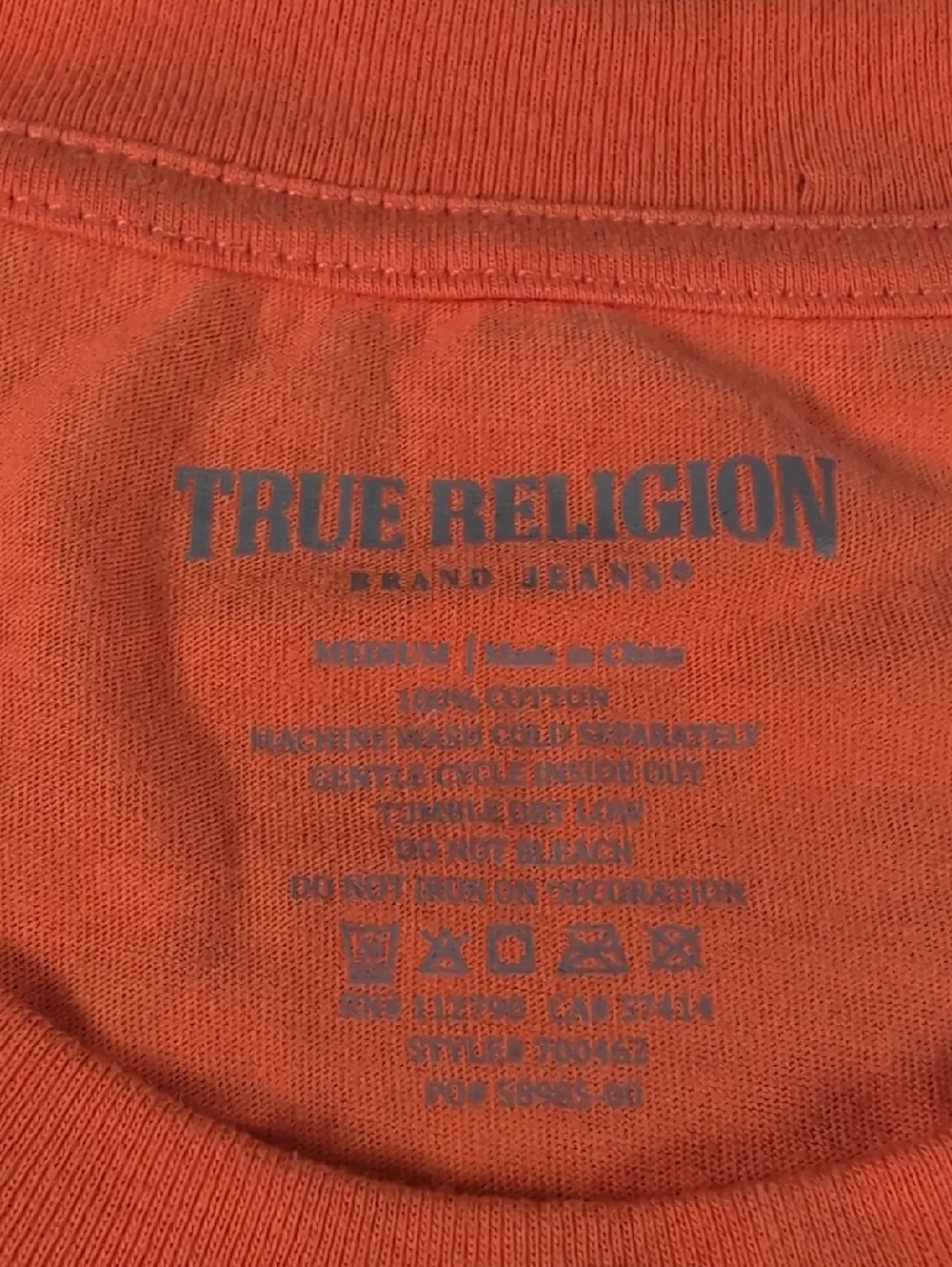 True Religion Gradient TR Tee in Papaya Orange Size Medium *Please Read